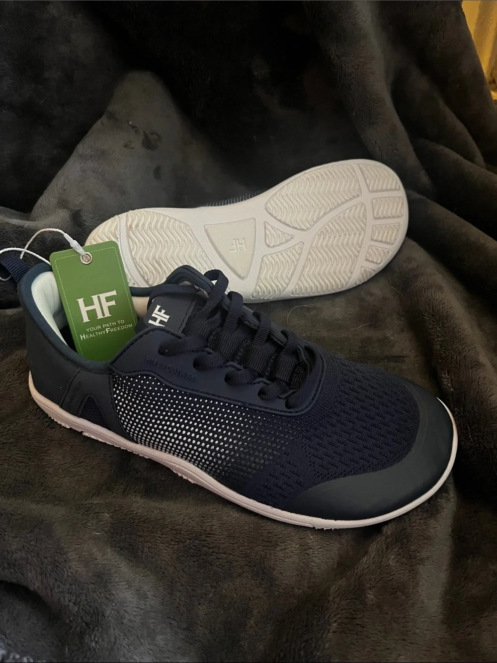 HF Navy Women's Lightweight Knit Athletic Sneakers